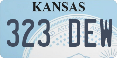 KS license plate 323DEW
