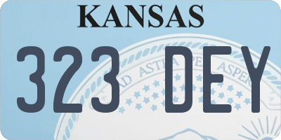 KS license plate 323DEY