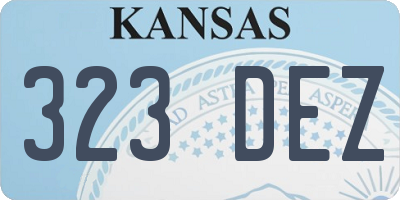 KS license plate 323DEZ