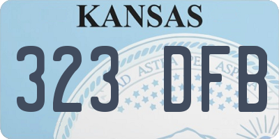 KS license plate 323DFB