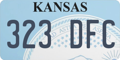 KS license plate 323DFC