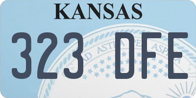KS license plate 323DFE
