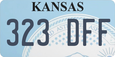 KS license plate 323DFF