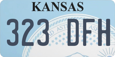 KS license plate 323DFH