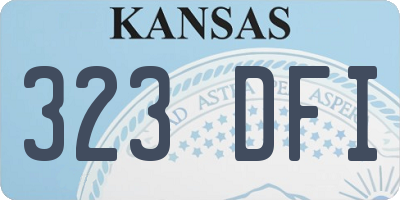 KS license plate 323DFI