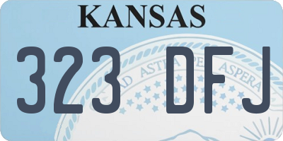 KS license plate 323DFJ