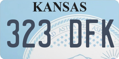 KS license plate 323DFK