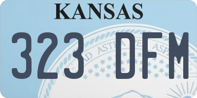 KS license plate 323DFM