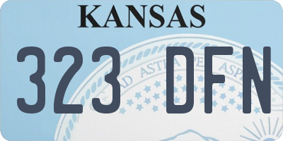 KS license plate 323DFN