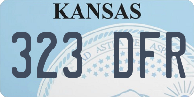 KS license plate 323DFR