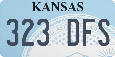 KS license plate 323DFS