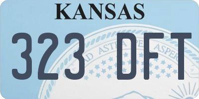 KS license plate 323DFT
