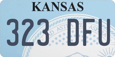 KS license plate 323DFU