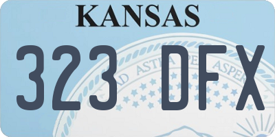 KS license plate 323DFX