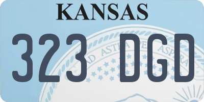 KS license plate 323DGD