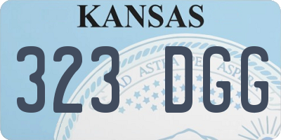 KS license plate 323DGG