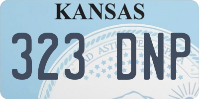 KS license plate 323DNP