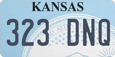 KS license plate 323DNQ