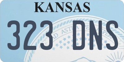 KS license plate 323DNS