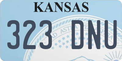 KS license plate 323DNU
