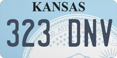 KS license plate 323DNV