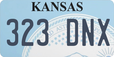 KS license plate 323DNX