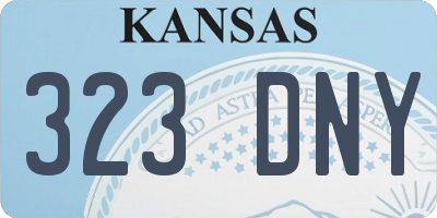 KS license plate 323DNY