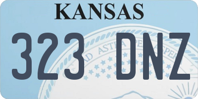 KS license plate 323DNZ