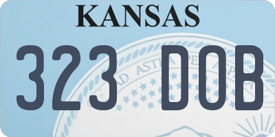 KS license plate 323DOB