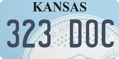 KS license plate 323DOC