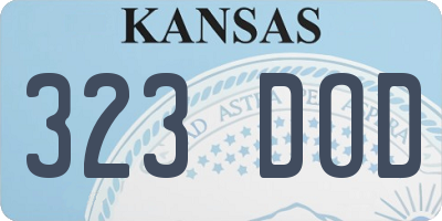 KS license plate 323DOD