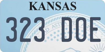 KS license plate 323DOE