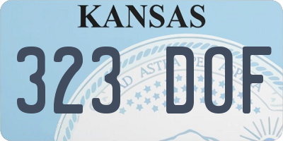 KS license plate 323DOF