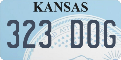 KS license plate 323DOG