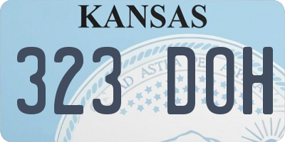 KS license plate 323DOH
