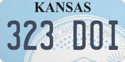KS license plate 323DOI