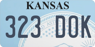 KS license plate 323DOK