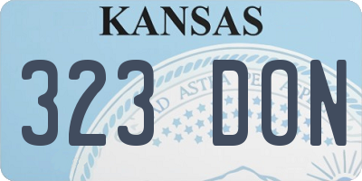 KS license plate 323DON