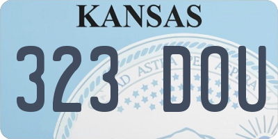 KS license plate 323DOU