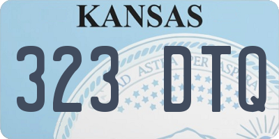 KS license plate 323DTQ