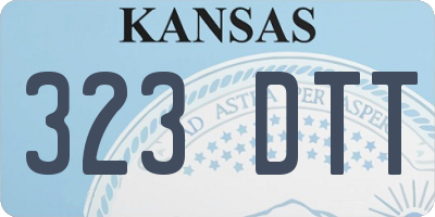 KS license plate 323DTT