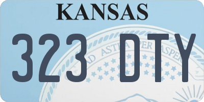 KS license plate 323DTY
