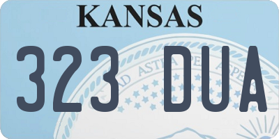 KS license plate 323DUA