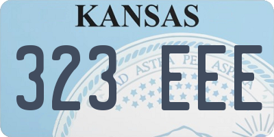 KS license plate 323EEE