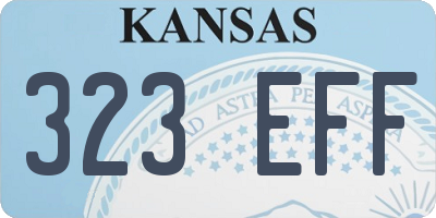 KS license plate 323EFF