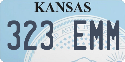 KS license plate 323EMM