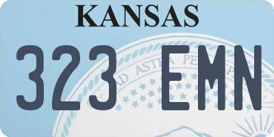 KS license plate 323EMN