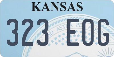 KS license plate 323EOG