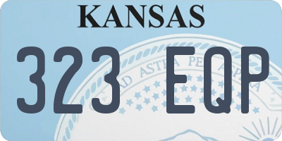 KS license plate 323EQP