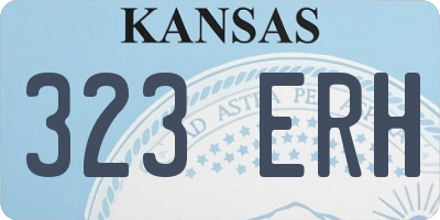 KS license plate 323ERH
